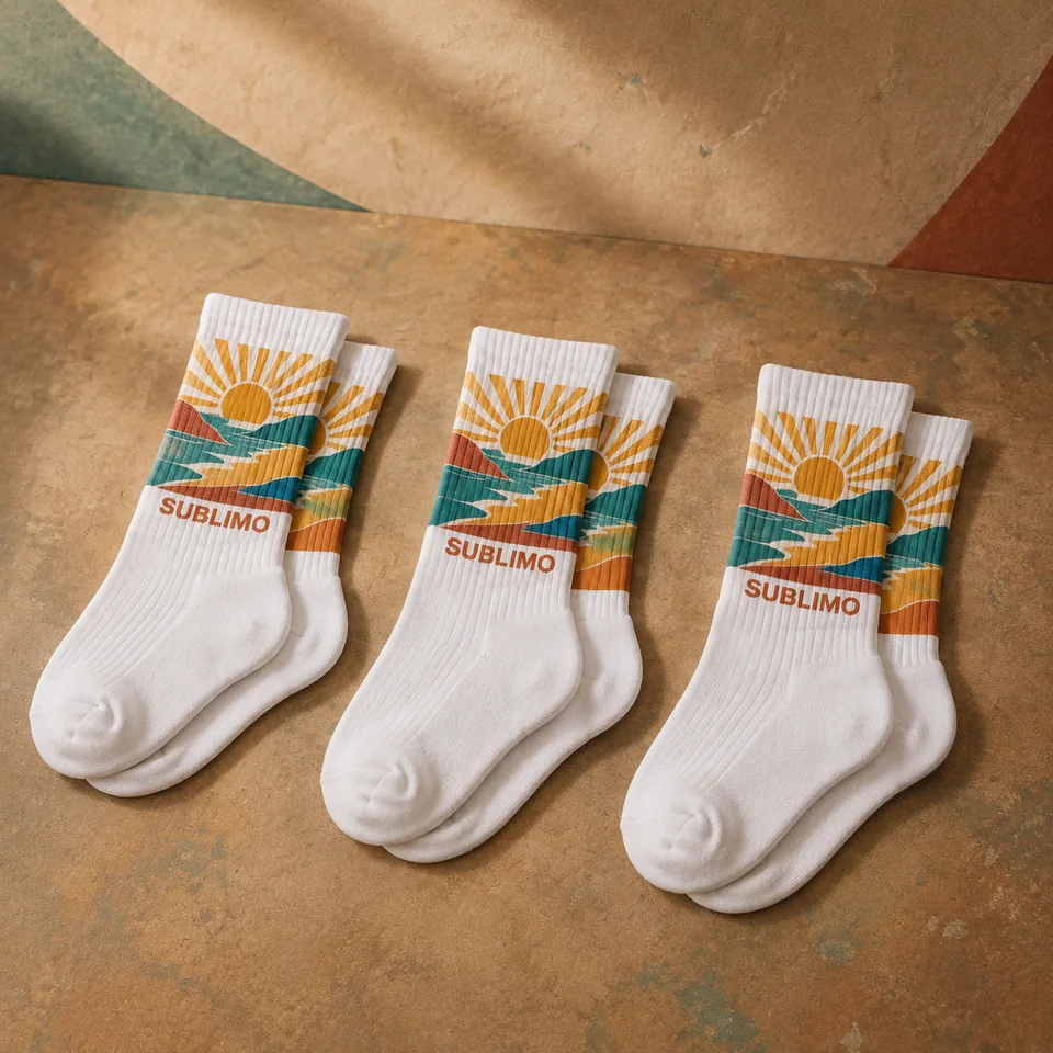 Calcetines sublimados: ejemplo ilustrativo de personalización Sublimo