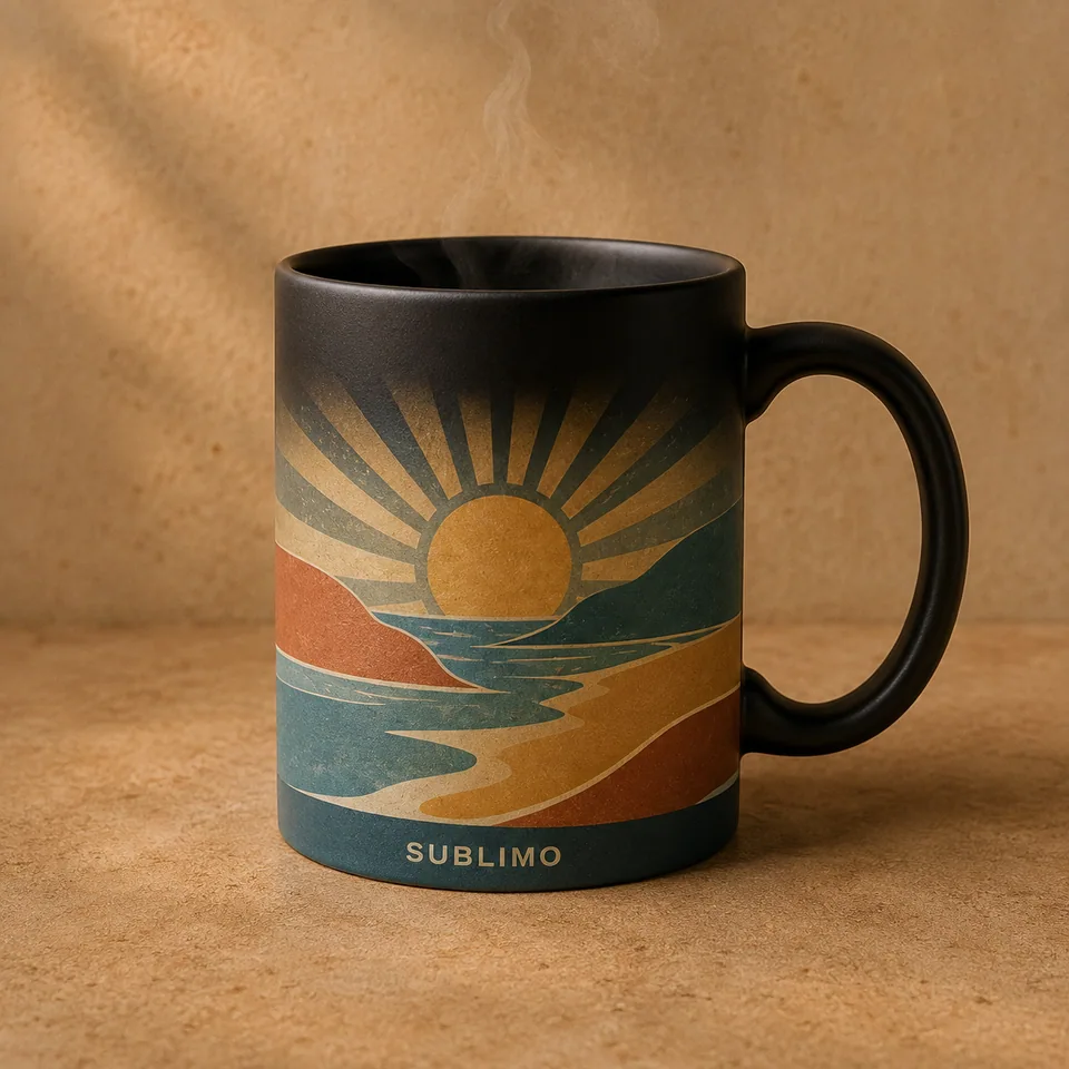 Taza mágica: ejemplo ilustrativo de personalización Sublimo