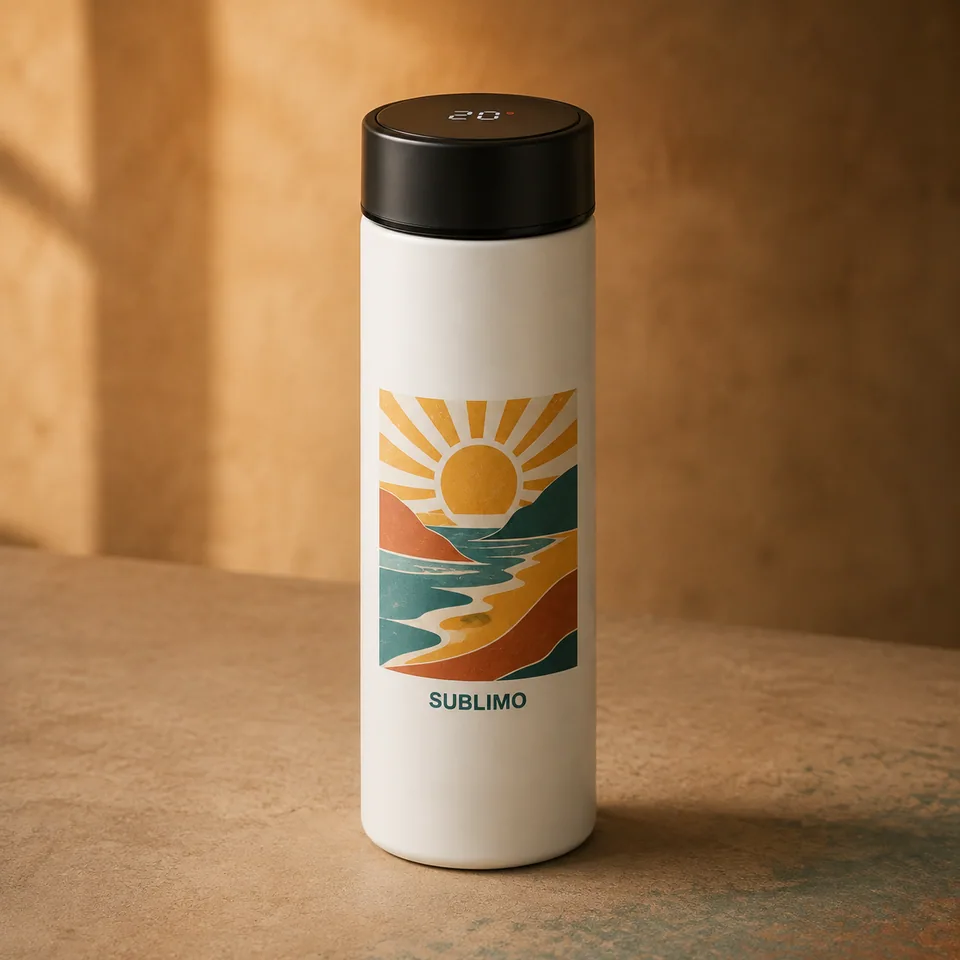 Termo digital 500 ml: ejemplo ilustrativo de personalización Sublimo