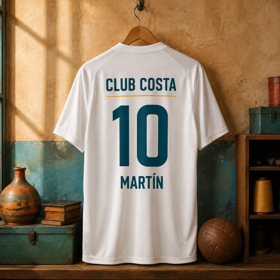 Camiseta de club: ejemplo ilustrativo de personalización Sublimo